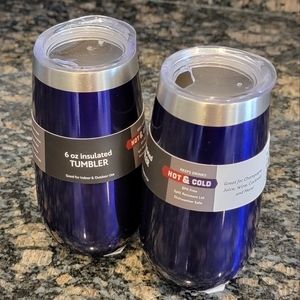 Cambridge 6 Oz Insulated Purple Champagne Tumblers (Set of 2)